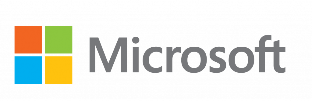 Microsoft logo with transparent background