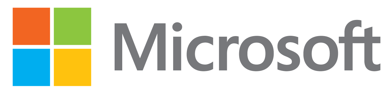 Microsoft logo with transparent background